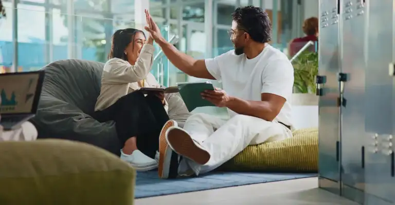 Patient celebrating recovery success in a luxury rehab center in Dubai